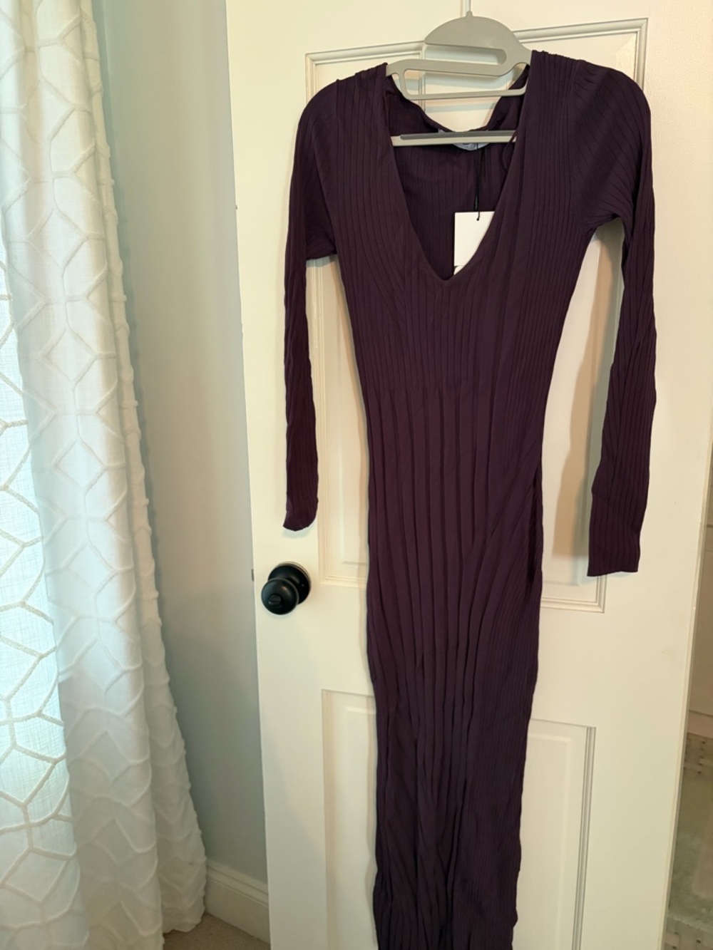 Zara combination knit ribbed midi dress